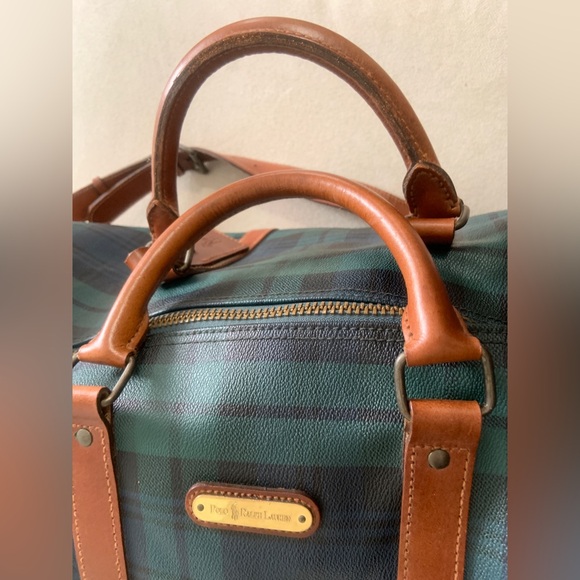Polo Ralph Lauren Tartan Blackwatch Duffle Weekender Travel Bag - Picture 8 of 16